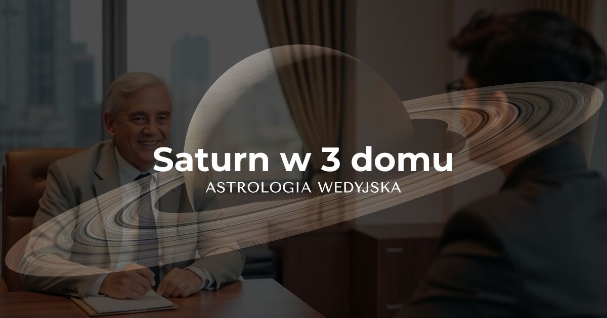 Saturn (Shani) w trzecim domu (Sahaja Bhava) – analiza siły woli, komunikacji i dyscypliny intelektualnej w horoskopie wedyjskim.